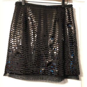 Black Sequin Miniskirt size small Worthington